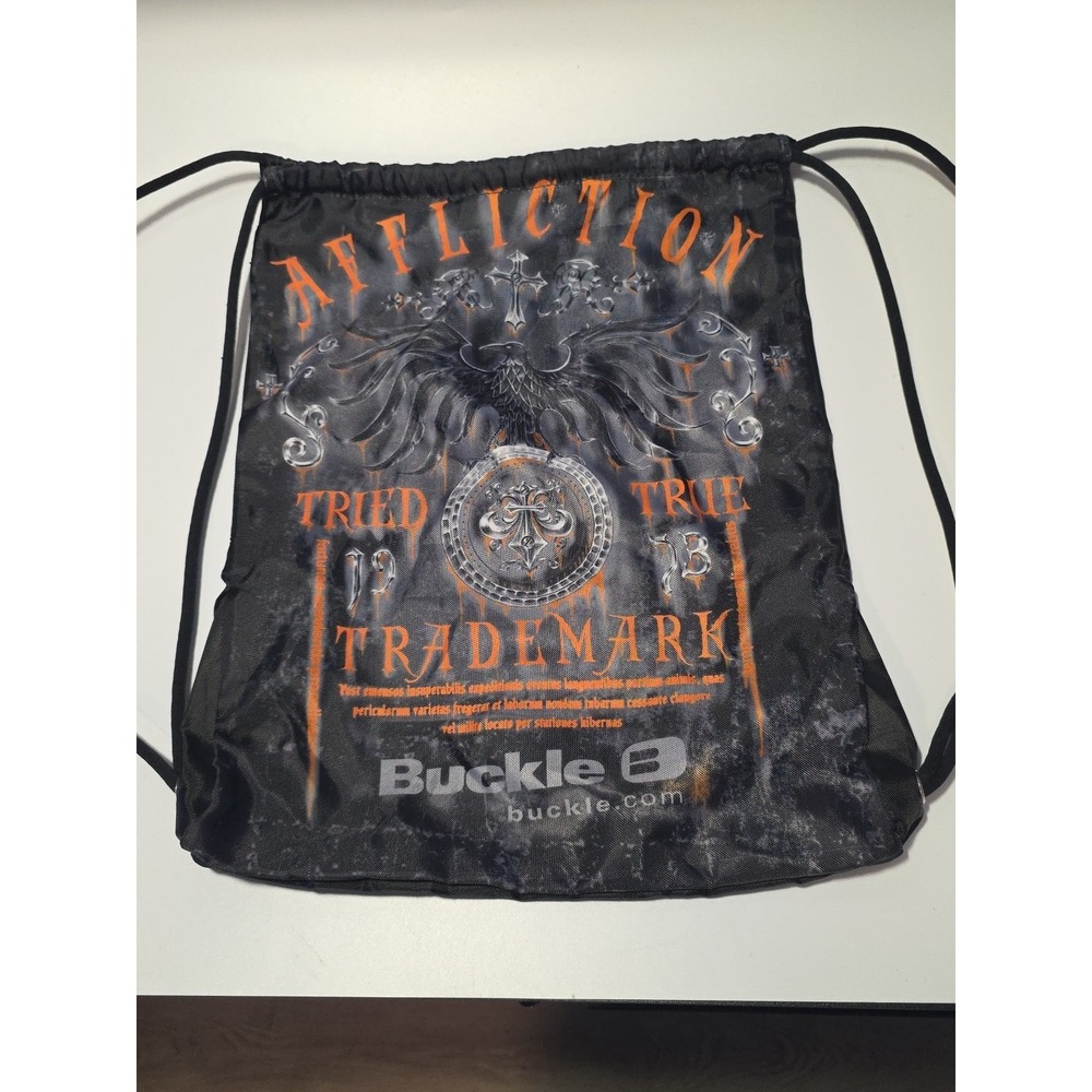 AFFLICTION Light Weight Drawstring Back Pack/Bag.‎ [C3]